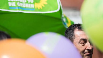 Grünen-Chef Cem Özdemir bei einer Wahlkampaktion in Münster.