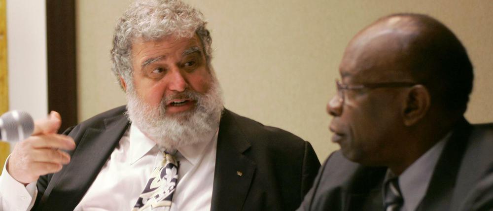 Der ehemalige CONCACAF-Generalsekretär Chuck Blazer (l.) und der frühere FIFA-Vizepräsident Jack Werner (r.). (Archiv)