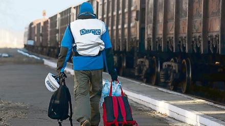 OSZE-Mitarbeiter bei Donezk. (Archiv)