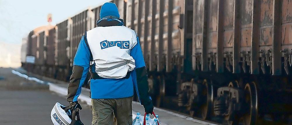 OSZE-Mitarbeiter bei Donezk. (Archiv)