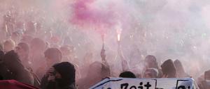 Die linksradikale Demonstration am 1. Mai in Berlin-Kreuzberg.