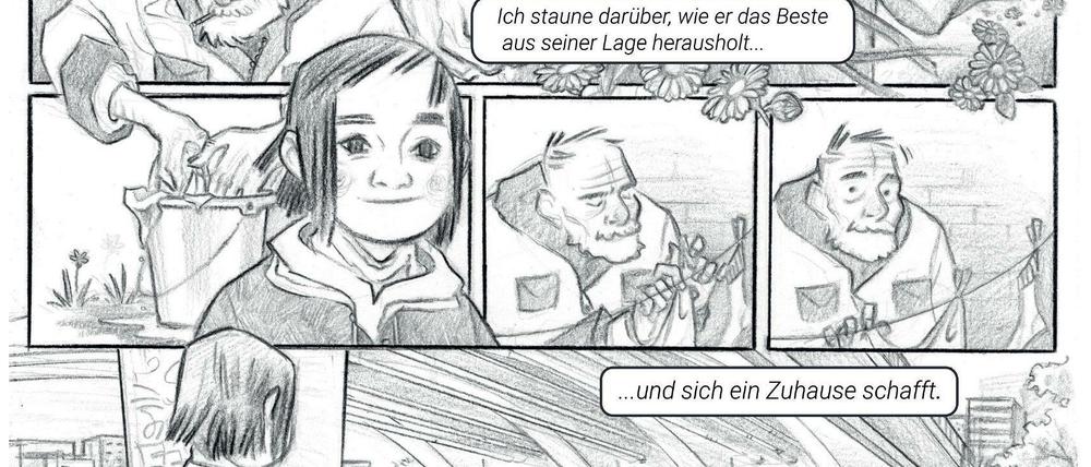 Neue Nachbarn: Der Wettbewerbsbeitrag von Madita Schwenke zum Thema Brücken.