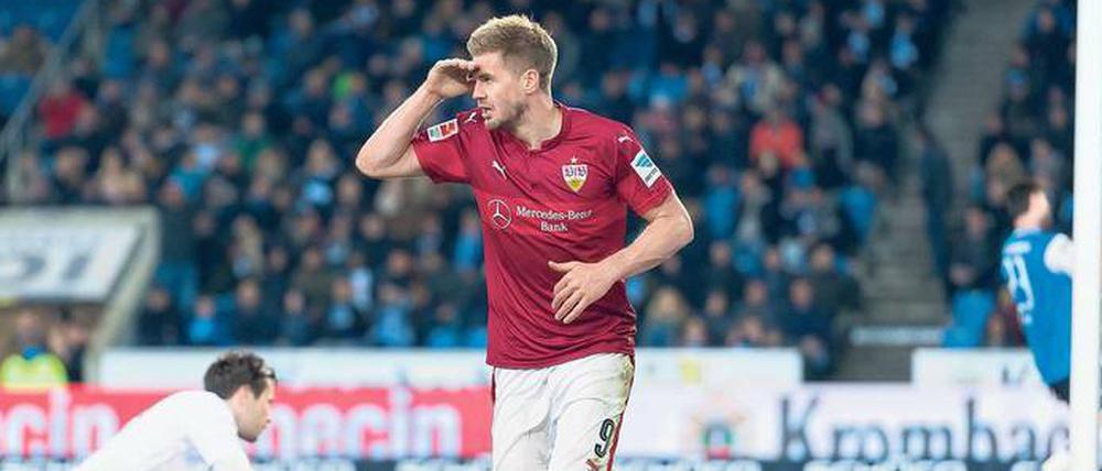 Früher Union, jetzt Stuttgart: Simon Terodde hat in dieser Saison bereits 19 Mal getroffen.