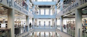 Die TU (hier die Unibibliothek) liegt bei den Drittmitteln an der Spitze.