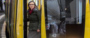 BVG-Chefin Sigrid Evelyn Nikutta in ihrem Element. 