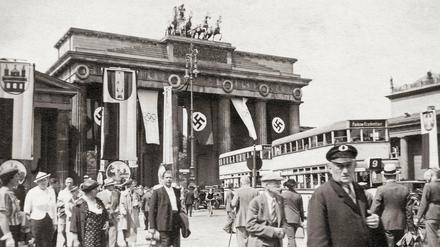 Das Brandenburger Tor, aufgenommen am 2. August 1936.