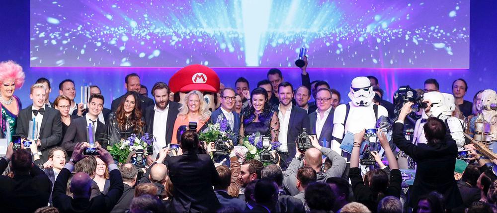 Große Bühne für die Gewinner des Deutschen Computerspielpreises 2017, der am Mittwoch in Berlin vergeben wurde.