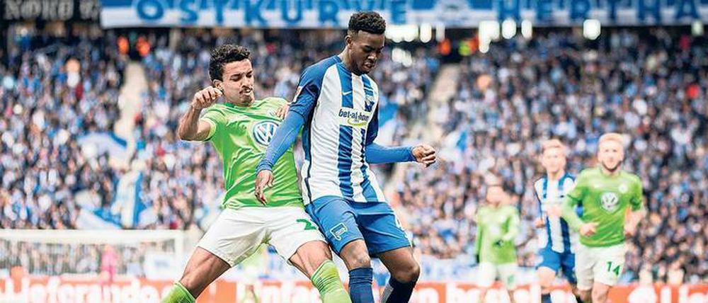 Souverän wie ein Alter. Jordan Torunarigha hat bisher erst einmal bei Herthas Profis in der Startelf gestanden, doch nervös ist er deshalb nicht. 