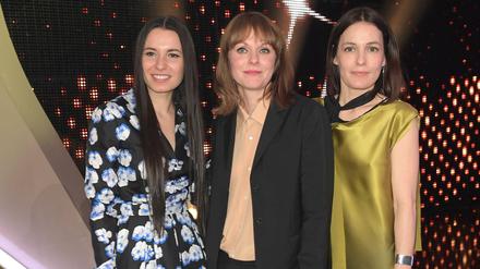 Sie legen Wert auf Realismus und Freiheit. Anne Zohra Berrached, Maren Ade und Nicolette Krebitz (v. l.) bei der Verleihung des 67. Deutschen Filmpreises.