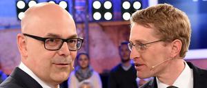 Kopf-an-Kopf-Rennen: Die beiden Spitzenkandidaten für die Landtagswahl Schleswig-Holstein Torsten Albig (SPD,l) und Daniel Günther (CDU).