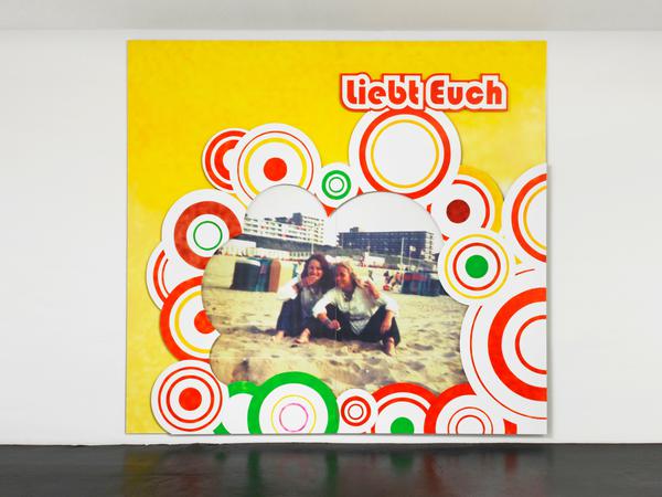 Popmotive in überdimensionalen Formen. Ein Werk aus der Ausstellung.