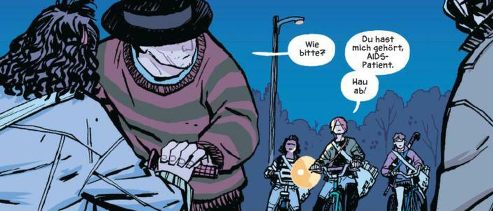 1. November 1988: Eine Szene aus dem ersten Sammelband von "Paper Girls".