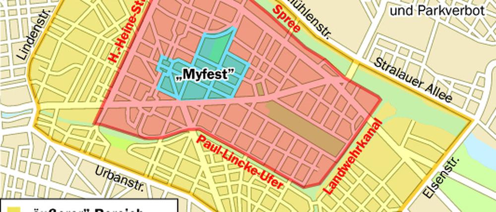Sperrgebiet beim 1. Mai.