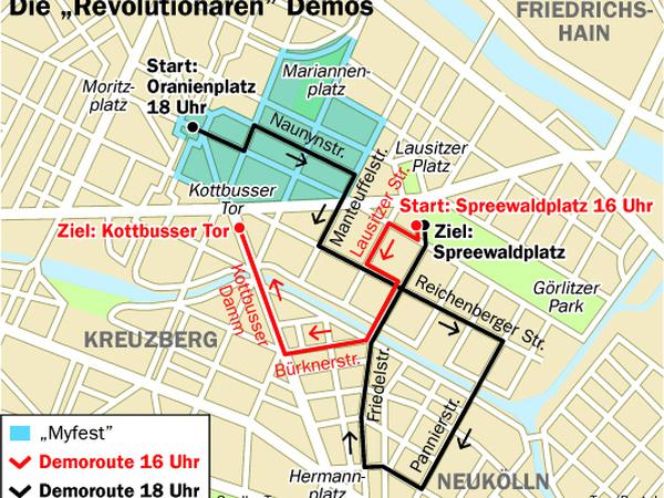 Der Verlauf der Demos.