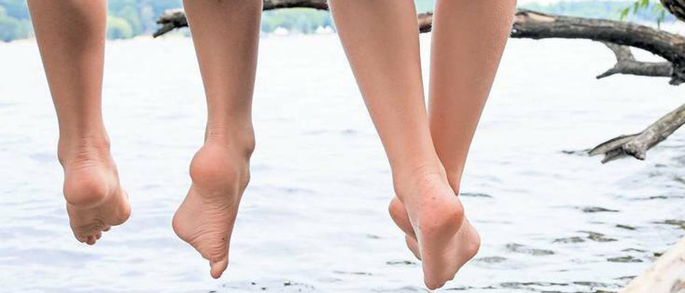 Muss auch mal sein. Beine baumeln lassen in den Schulferien. 