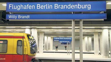 Ein Zug wird kommen: Der Bahnhof unter dem neuen Flughafen-Terminal ist seit Jahren bereits fertiggestellt.