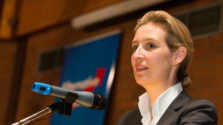 Die AfD-Spitzenkandidatin zur Bundestagswahl, Alice Weidel, während einer Wahlkampfveranstaltung in Schleswig-Holstein.