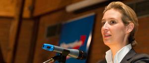 Die AfD-Spitzenkandidatin zur Bundestagswahl, Alice Weidel, während einer Wahlkampfveranstaltung in Schleswig-Holstein.