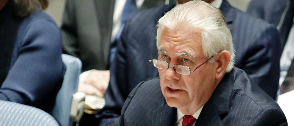 US-Außenminister Rex Tillerson am Freitag im Sicherheitsrat der Vereinten Nationen in New York.