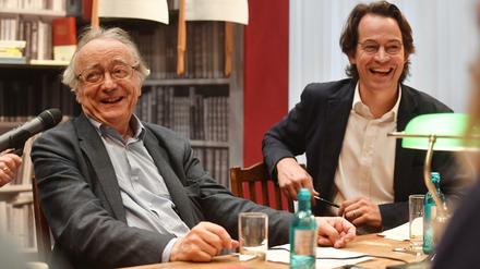 Alfred Brendel (l.) und Konzerthausintendant Sebastian Nordmann.