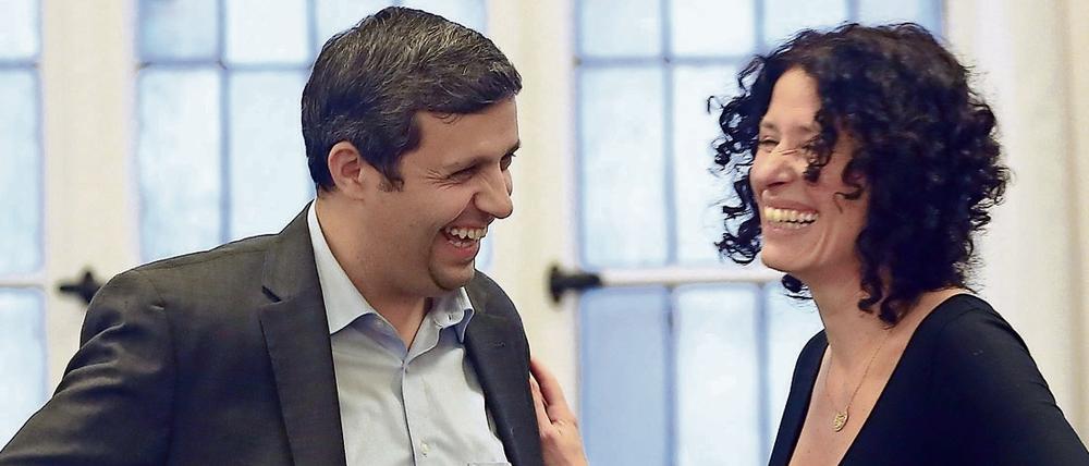 Bettina Jarasch mit SPD-Fraktionschef Raed Saleh. 
