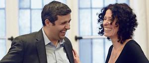 Bettina Jarasch mit SPD-Fraktionschef Raed Saleh. 