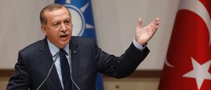 Türkeis Präsident Recep Tayyip Erdogan bei einer Rede am Dienstag. 