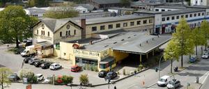 Das sogenannte Dragoner-Areal ist am 20.04.2017 am Mehringdamm in Berlin zu sehen.