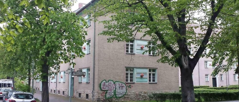 Die betroffenen Häuser an der Wever- Ecke Melanchthonstraße.