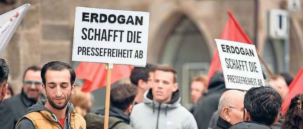 Proteste in Deutschland lassen den türkischen Staatspräsidenten Erdogan kalt.