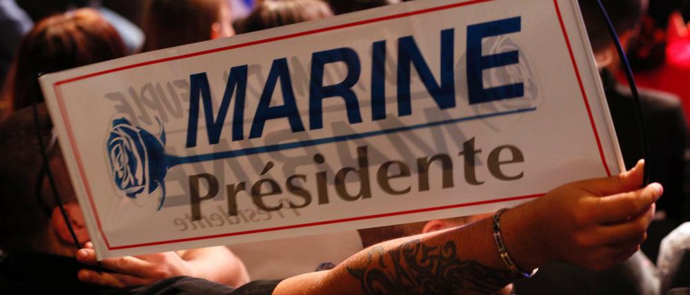 Anhänger von Marine Le Pen im Präsidentschaftswahlkampf 2017.