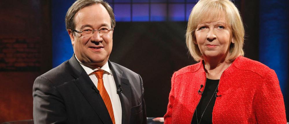 Pfleglicher Umgang miteinander: CDU-Spitzenkandidat Laschet und NRW-Ministerpräsidentin Kraft (SPD)