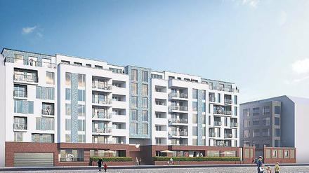 Streitobjekt. Auf einem früheren Gewerbegelände unweit der Rigaer Straße 94 werden Wohnungen errichtet.