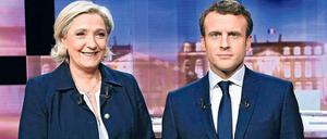 Zwei Kandidaten, ein Amt. Marine le Pen und Emmanuel Macron.