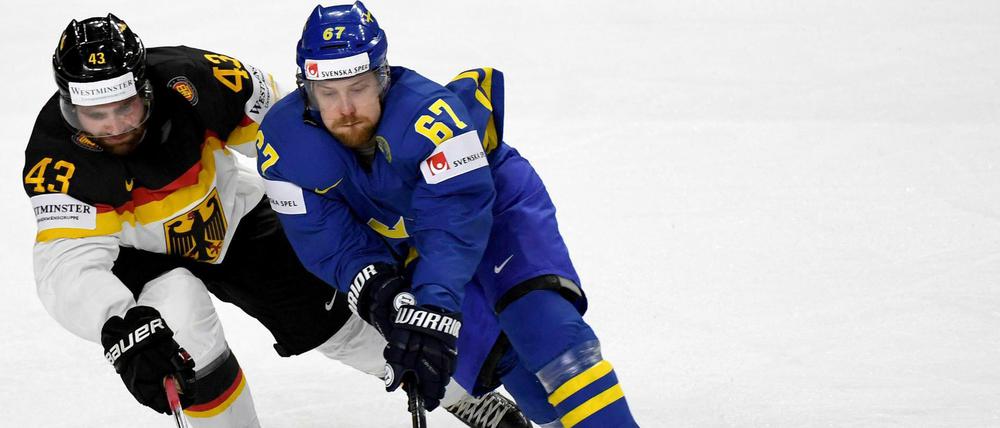Deutschlands Gerrit Fauser (links) und seine Teamkollegen boten den Schweden lange Paroli.