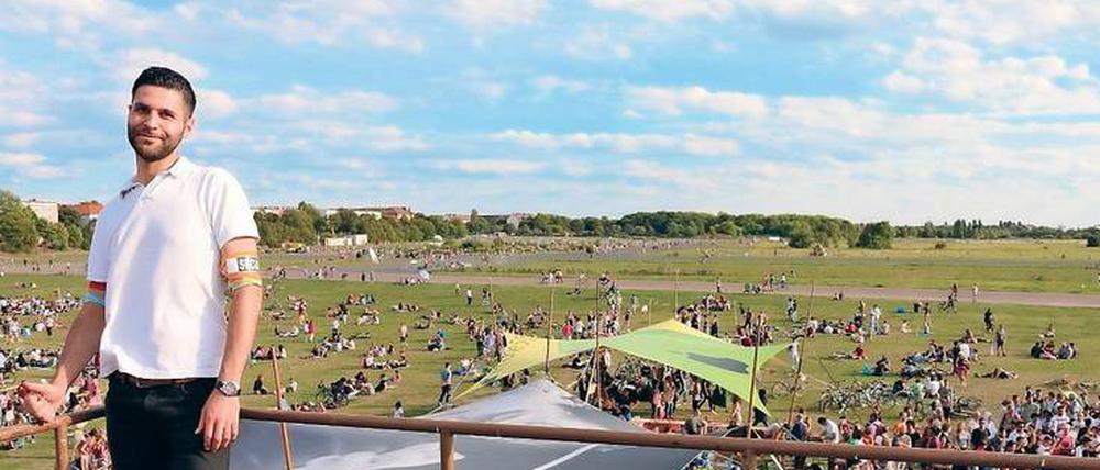 Etwas zurückgeben. Jaber Zaher Aldeen beim „Welcome Festival“.