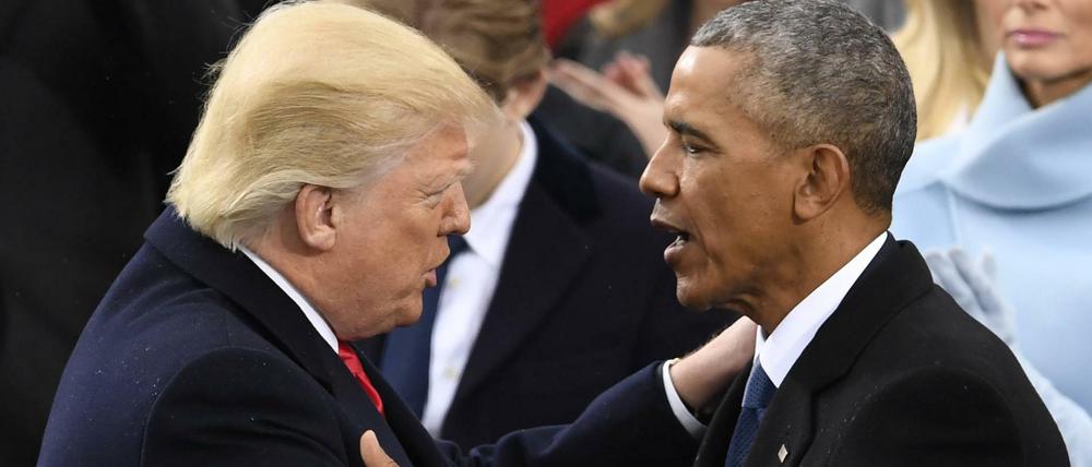 Warnung vor Flynn. Barack Obama und Donald Trump.