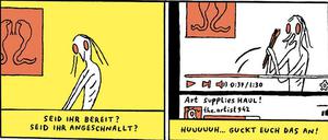Sinnsucher: Eine Seite aus "The Artist: Der Schnabelprinz".