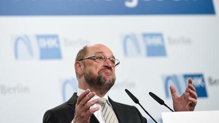 Martin Schulz, Kanzlerkandidat und SPD-Vorsitzender während einer Rede am 8. Mai in Berlin.