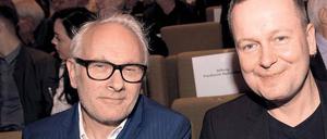 Alles Pfusch! Herbert Fritsch im Haus der Berliner Festspiele neben Kultursenator Klaus Lederer. 
