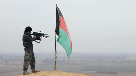 Das Bild aus dem Jahr 2016 zeigt afghanische Sicherheitskräfte im Kampf den Chardara-Distrikt in der Provinz Kundus. 