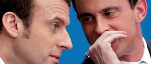 Komplizen - und Rivalen. Der damalige Wirtschaftsminister Macron (links) und der frühere Regierungschef Valls im April 2015.