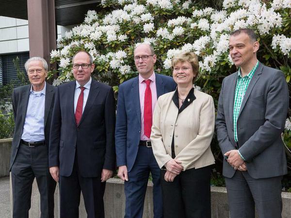 Die Fünf vom FUBIC (von links): Reinhard Baumgarten, Henner Bunde, Peter-André Alt, Cerstin Richter-Kotowski, Roland Sillmann.