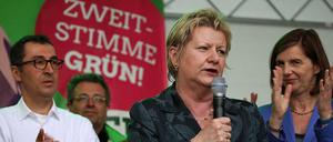 Wahlkampf-Veranstaltung der NRW-Grünen in Köln: Parteichef Cem Özdemir, NRW-Spitzenkandidatin Sylvia Löhrmann und Bundestags-Fraktionschefin Katrin Göring-Eckardt
