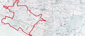 Skizze des Stadtumbau-Fördergebietes.