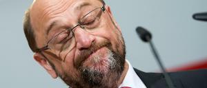 Der SPD-Vorsitzende Martin Schulz am Sonntag bei der Wahlparty der SPD. 