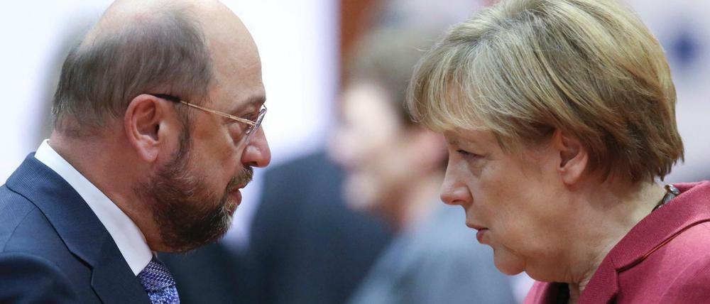 Noch hat Angela Merkel den Kampf ums Kanzleramt nicht gewonnen. Doch nachdem der SPD unter Martin Schulz drei Landtagswahlen in Folge verloren gingen, ist ihr Vorsprung gewachsen.