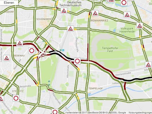 Sperrung auf dem Stadtring nach schwerem Unfall.
