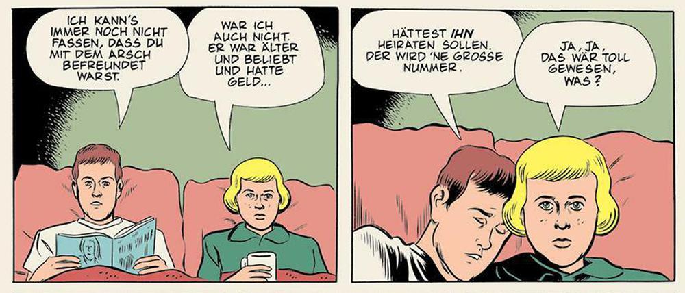 Desillusionierte Figuren: Eine Seite aus "Patience".