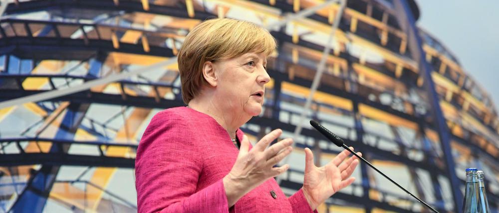 Bundeskanzlerin Angela Merkel, CDU-Vorsitzende und Spitzenkandidatin